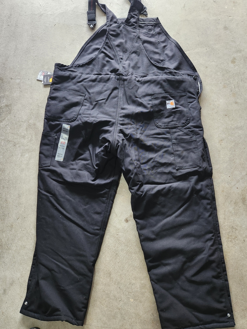 Carhartt Black Men's Cargo Bib Overalls